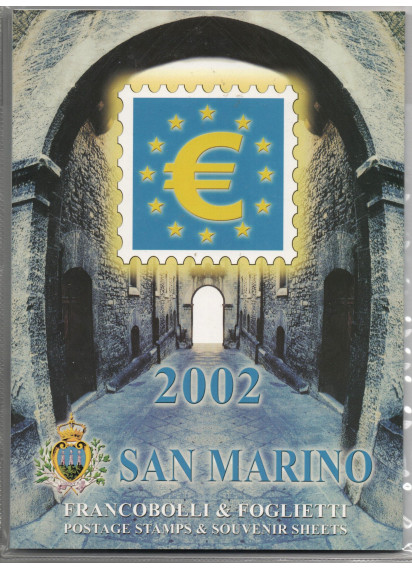 2002 - Libro Ufficiale San Marino Francobolli e Interi Postali